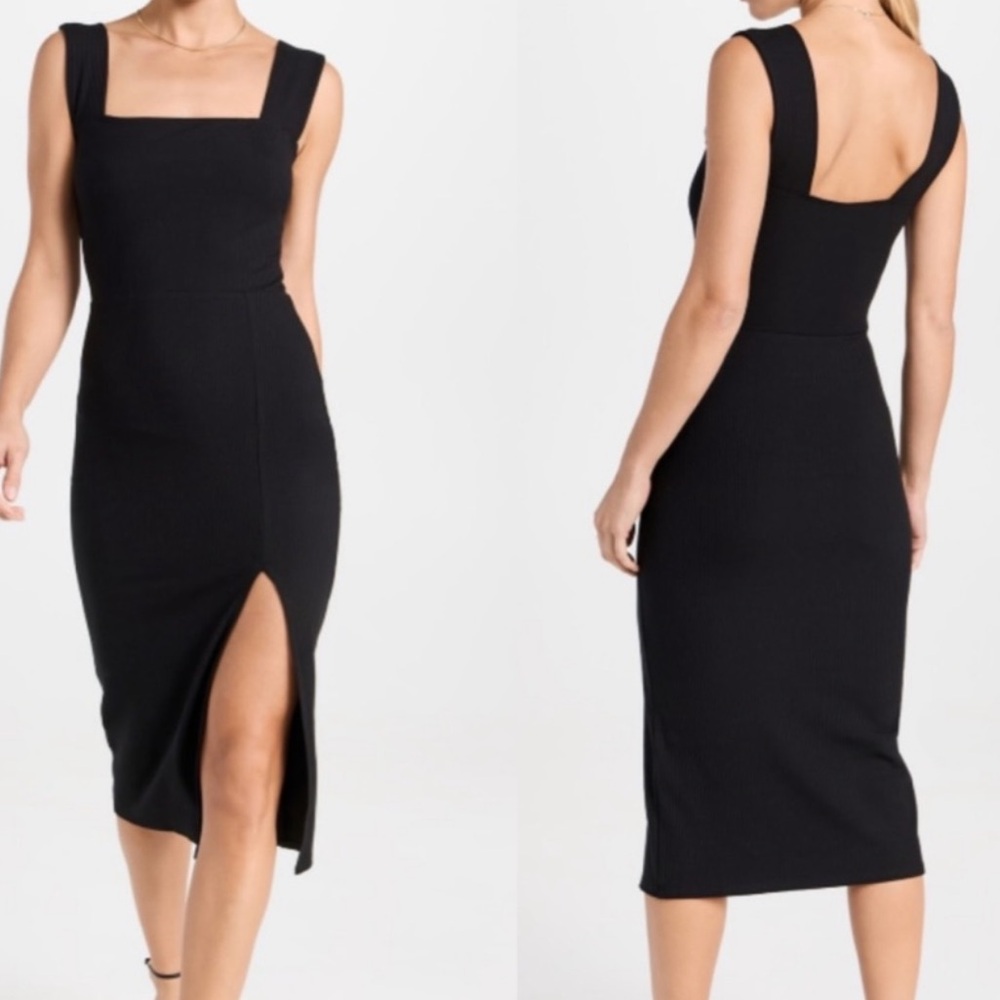 Ribbed Knit Midi Dress